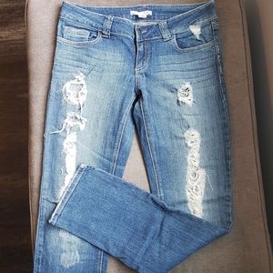 XXI Ripped Blue Jeans size 28